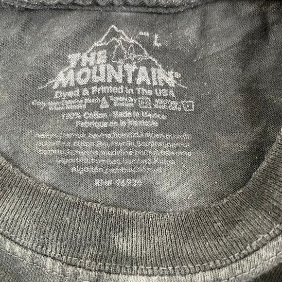 The Mountain Size L Black Tie Dye Panther T-Shirt Short Sleeve Crew Neck - Picture 3 of 7